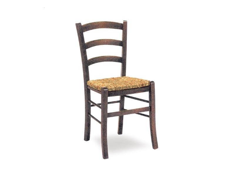 SE 119, Chaise en bois rustique avec de la paille, pour un bar à vin
