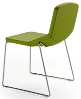 Formula40 sled fabric, Chaise moderne avec un produit ignifuge siège rembourré, idéal pour l'usage de contrat
