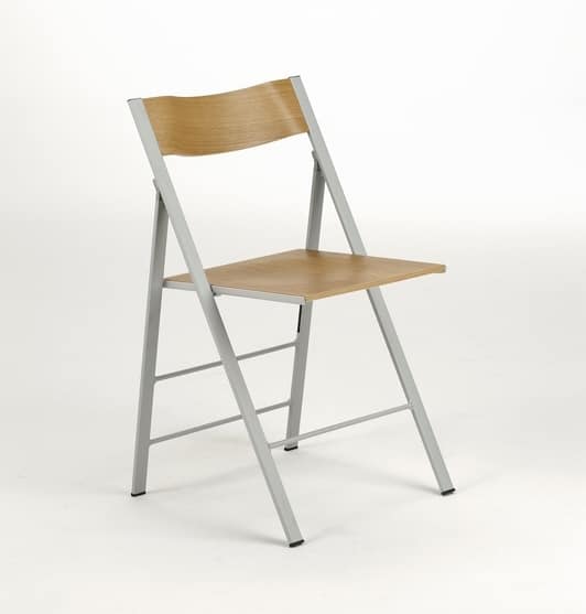 Pocket wood, Chaise pliante, avec structure en métal, pour la cuisine
