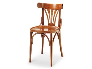 092, Chaise en bois sans accoudoirs, style ancien