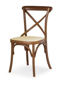 Ciao W, Chaire en bois de htre, assise en paille de Vienne