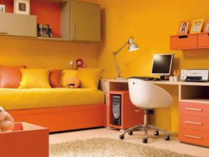 Compact 7003, Chambre d'enfant avec lit, bureau et units murales