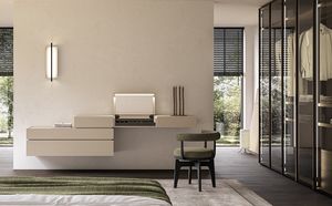 GALLIA SYSTEM-BEAUTY, Coiffeuse murale, modulable, au design moderne
