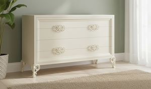 Art. 1881, Commode laqu�e, avec pieds sculpt�s