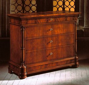 Ottocento commode, Commode de style classique, avec sculptures artisanales