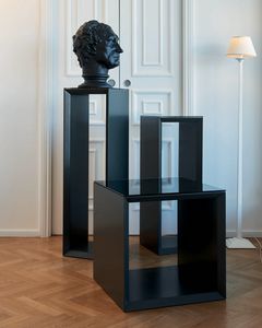 Lisbeth 253, lments laqus avec plateau en verre