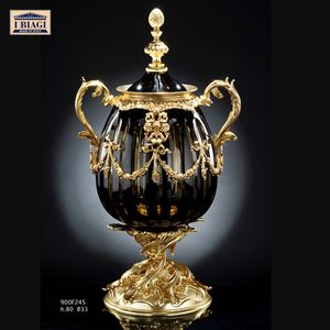 800F245, Vase en bronze dor  l'or fin 24 carats