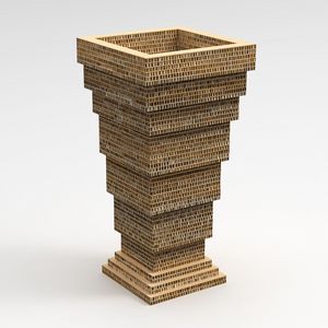 PIRAMIDE, Vase de pyramide en carton