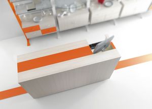 Contemporary - comptoir caisse pour les magasins de produits mnagers, Comptoir de caisse pour la boutique, avec un design essentiel