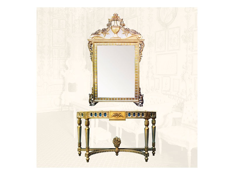 Console art. 203, Consolle avec des finitions en or, Style Louis XVI