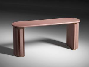 Dobos Console Table Art. EDO020 - EDO021 - EDO022, Console aux formes douces et � la texture raffin�e