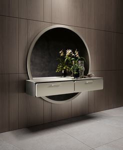 PERLA console, Console d'entr�e avec miroir rond