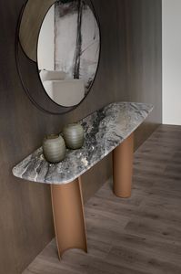 Ulisse console, Console avec pi�tement en t�le courb�e en spirale