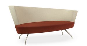 ELIPSE 2D, Canapé moderne avec pieds en métal et siège circulaire