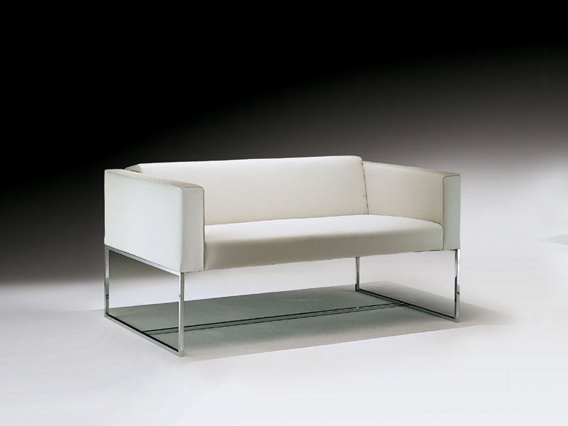 Square sofa, Canapé avec tube carré en acier, pour salle d'attente