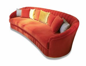 Art. DV 01015 CORAL, Canap recouvert de velours