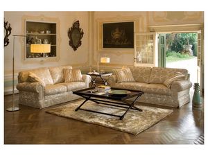 Positano, Canap-lit classique, avec du tissu amovible, plume retour