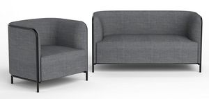 Place sofa, Canapé recouvert en simili cuir, structure métallique