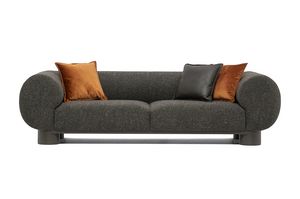 Aster, Canap� avec accoudoirs cylindriques et dossier bas