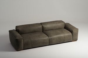 Lazy canap, Canap en cuir vintage avec silhouette rigoureuse