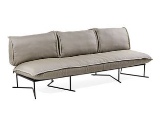 Colorado divano 3P, Grand canap, base de acier, avec des oreillers confortables