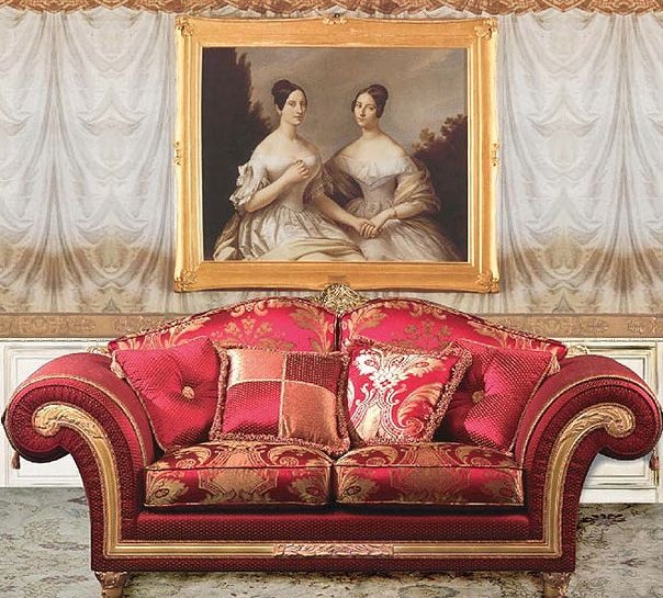 Art. IM 22 Imperial, Canapé classique de luxe, rembourrés avec des tissus précieux amovibles