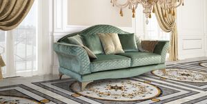 Audrey canap, Canap de luxe, style classique, fin tissu vert