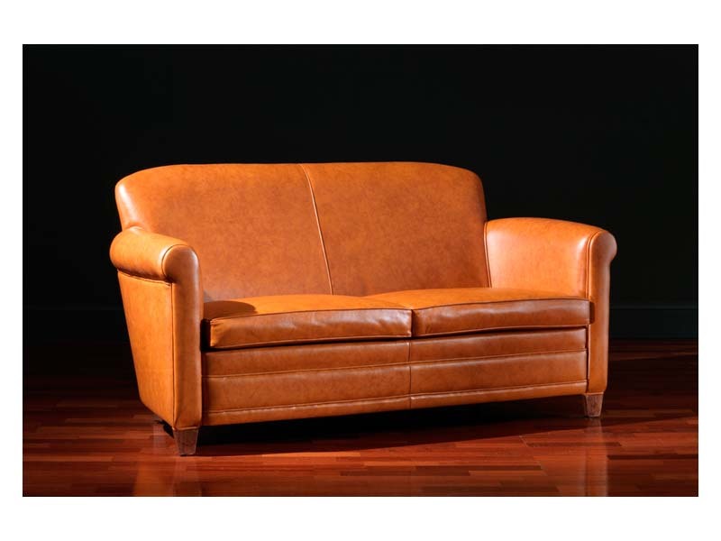 Ippolito Sofa, Canapé en cuir, 30s et 50s style