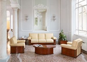 Olimpo sofa, Canap rembourr pour les salles d'attente, dans un style contemporain et classique
