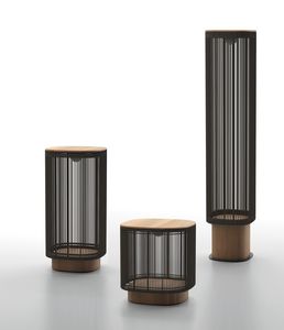 FOS, Lampes d'ext�rieur en teck et aluminium