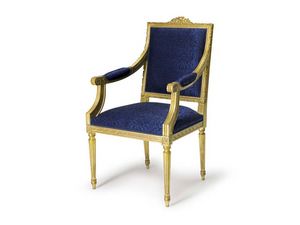 Art.442 armchair, Fauteuil de style Louis XVI en bois, sculpt�s � la main