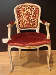 Art. 832, Fauteuil classique pour la maison, bois laqu antique