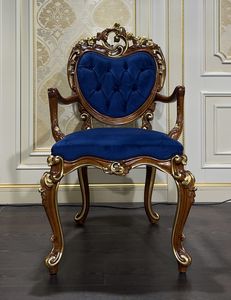 Art. 9000/C chaise avec accoudoirs Luigi XV, Chaise avec accoudoirs, pour salles � manger de style classique