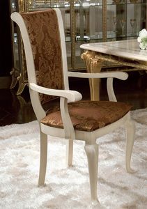 Raffaello chaise avec accoudoirs, Chaise classique avec accoudoirs, avec des dcorations florales