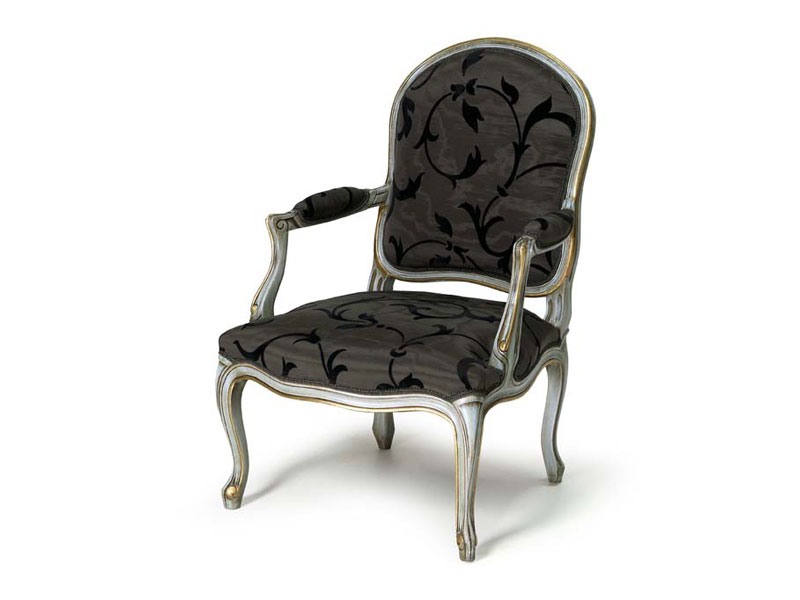 Art.445 armchair, Fauteuil de style Louis XV, fait main