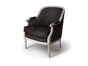 Art.497 armchair, Fauteuil de style classique, avec accoudoirs rembourrés