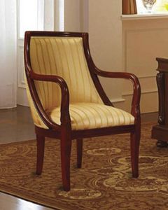 Canova fauteuil, Fauteuil en noyer, tapisse, des htels classiques