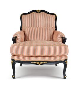 Fauteuil 25-1041, Fauteuil de style classique, en bois finement sculpt�