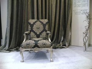 Teodora fauteuil, Fauteuil en htre massif teint, tissu avec SW