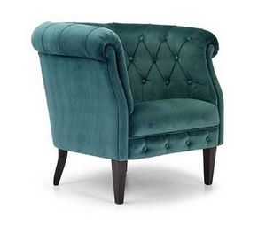 Art. 40550 Petit fauteuil au rev�tement classique, Fauteuil au design classique, rembourrage capitonn�