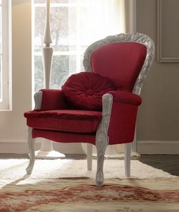 Belvedere 301 fauteuil, Fauteuil sculpt  la main lgante, rembourrs avec des tissus prcieux