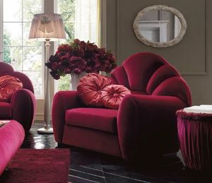 Capri 24 fauteuil, Fauteuil de style classique, en tissu, pour salons prestigieux et htels