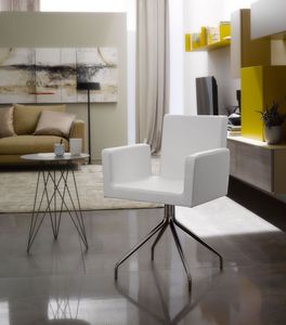 Lollipop 4, Petit fauteuil confortable, rembourrs en cuir, pour le bureau  domicile et htels