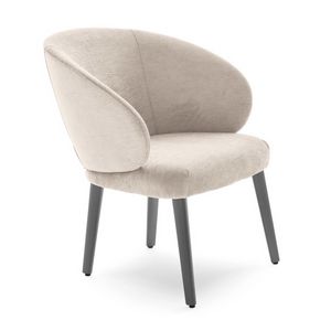Lily 04571L, Fauteuil lounge avec pieds en h�tre massif
