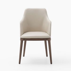Saint Barth, Chaise de style contemporain, avec pieds en bois