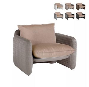 Fauteuil lounge en cuir design moderne Slide Mara intrieur et extrieur SD MAA075, Fauteuil en polythylne, intrieur et extrieur