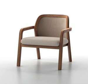 NARA P, Fauteuil d'ext�rieur en bois de teck, avec assise rembourr�e confortable