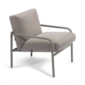 Pilar Lounge, Fauteuil en tissu avec accoudoirs