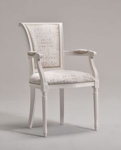KELLY armchair 8021A, Fauteuil de style classique avec accoudoirs rembourrs
