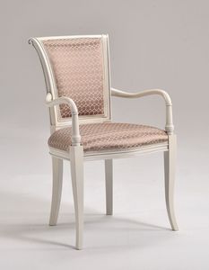 MOLLY armchair 8012A, Chaise rembourre de style classique avec accoudoirs bien en forme